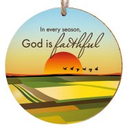 God is faithful ceramic hanging decoration