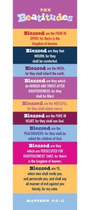 General Worship Bookmark: Beatitudes - Kids Version (Package of 25)