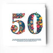 50th birthday card with bible verse