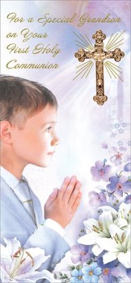 Grandson Communion Boxed Card