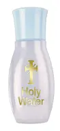 Gold Blocked Holy Water Bottle with Cross (50ml) - Single