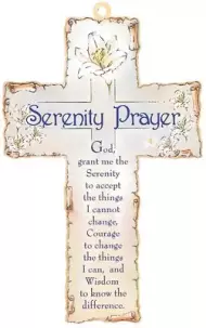 6" Serenity Prayer Wood Cross