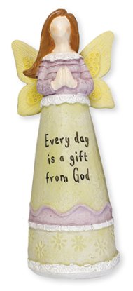 6 1/4" Every Day Resin Message Angel