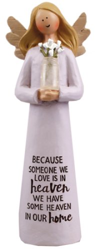 5" Because Someone We Love Message Resin Angel