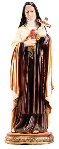 24" Saint Theresa Resin Fibreglass Statue