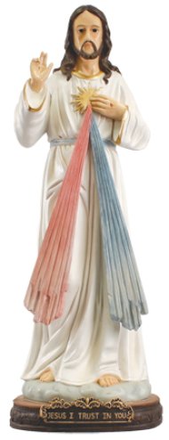 32" Divine Mercy Coloured Fibreglass Resin Statue