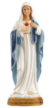 32" Sacred Heart Of Mary Resin Fibreglass Statue