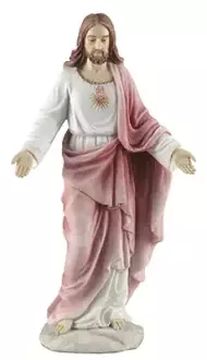 8" Sacred Heart of Jesus Veronese Resin Statue