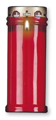 6 1/2" Red Memorial Light Candle