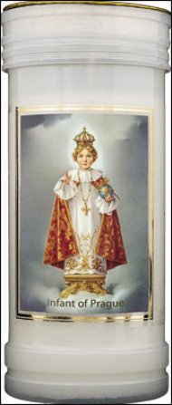 Infant Of Prague Single Pillar Candle