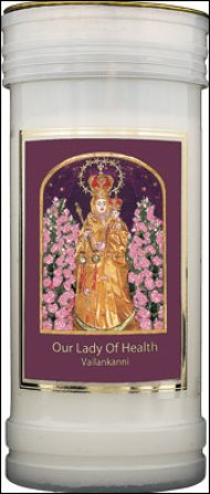 Our Lady of Health Single Pillar Candle