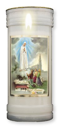 Our Lady Of Fatima Single Pillar Candle