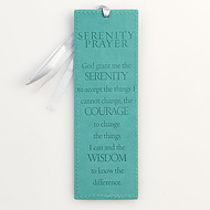 turquoise faux leather serenity prayer pagemarker