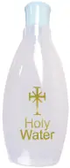 Gold Blocked Holy Water Bottle with Cross (60ml) - Single