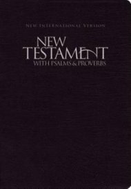 NIV, New Testament with Psalms and Proverbs, Paperback, Black