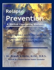 Relapse Prevention: A Biblical Counseling Workbook| Free Delivery when ...