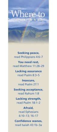 General Worship Bookmark: Where to Look When -  Rainbow Design (Package of 25)