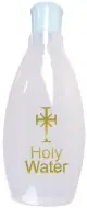 Gold Blocked Holy Water Bottle with Cross (290ml) - Single