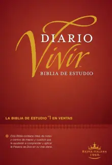 Biblia de estudio del diario vivir RVR60 (SentiPiel, Morado oscuro, Letra Roja)