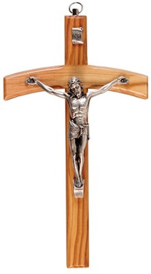 8" Olive Wood Crucifix