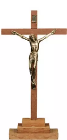 7 Inch Wood Standing Crucifix