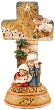 7" Resin Children's Nativity Cross