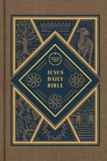 CSB Jesus Daily Bible, Brown Cloth Over Board