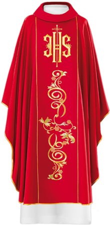 Red Chasuble (Length 129cm x Width 150cm)