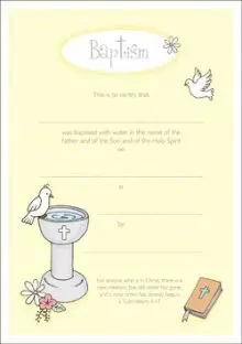 Baptism Certificate (Pack of 10)