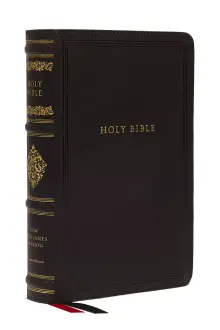 NKJV Large Print Reference Bible, Black Leathersoft, Red Letter, Comfort Print (Sovereign Collection)