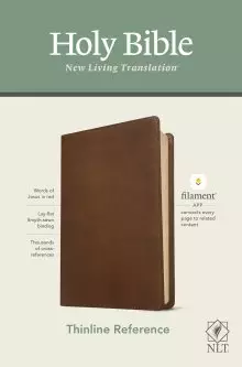 NLT Thinline Reference Bible, Filament-Enabled Edition (LeatherLike, Rustic Brown, Red Letter)