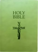 KJV Holy Bible, Cross Design, Large Print, Olive Ultrasoft: (Red Letter, Green, 1611 Version)