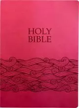 KJV Holy Bible, Wave Design, Large Print, Berry Ultrasoft: (Red Letter, Pink), 1611 Version)