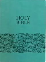 KJV Holy Bible, Wave Design, Large Print, Coastal Blue Ultrasoft: (Red Letter, Teal, 1611 Version)