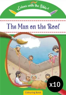 Colour With The Bible: The Man On The Roof - Pack of 10