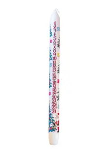 29.5cm Advent Candle: Christmas Trees - Single