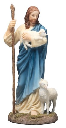 6" Good Shepherd Veronese Resin Statue