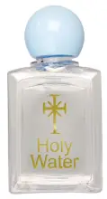 Gold Blocked Plastic Holy Water Bottle (150ml) - Single