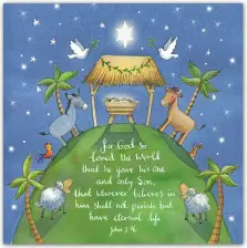 O Come Let Us Adore Him (Pack of 5) Christian Christmas Cards