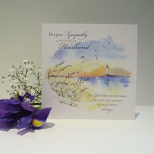 Husband Lighthouse Sympathy Single Card