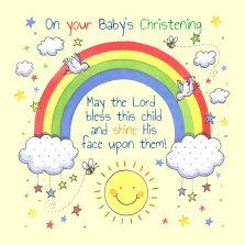 Christening Single Card