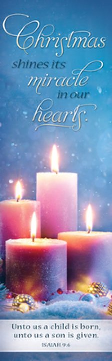 Bookmark-Christmas Shines Its Miracle In Our Hearts (Isaiah 9:6) (Pack Of 25)