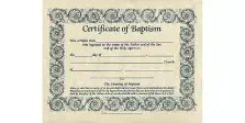 Baptism Certificate (Pack of 6)