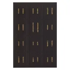 Bible Indexing Tabs Black w/Gold Foil