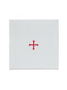 6" x 6" Chalice Pall Red Cross Design