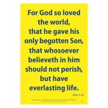 Waterproof Scripture Poster: Jn. 3.16