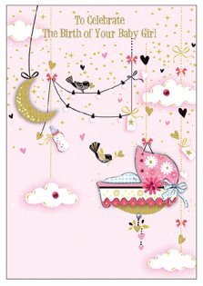 Congratulations On Your Baby Girl - Single Card