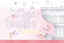 Girl's On Your Baptism - Single Card