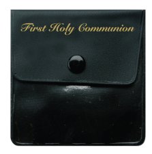 Black Plastic Communion Rosary Case