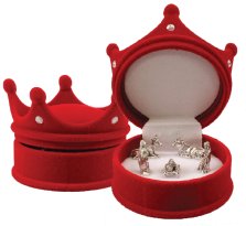 5 Piece Miniature Nativity Set in a Crown Shaped Display Box